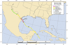 Hurricane Dolly Track