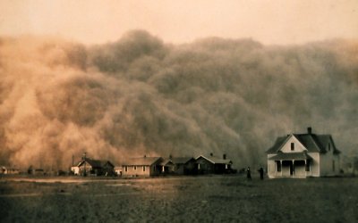 Dust storm - courtesy of NOAA, George E. Marsh