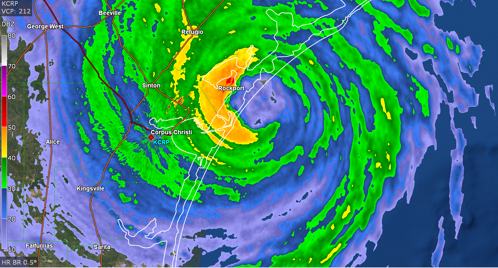 Hurricane Matthew radar image