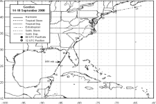 Hurricane Gordon Track