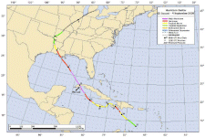 Hurricane Gustav Track