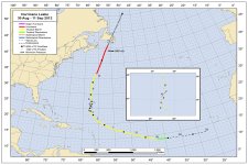 Hurricane Leslie Track