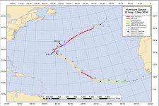 Hurricane Gaston Track