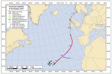 Hurricane Ophelia Track