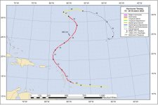 Hurricane Tammy Track