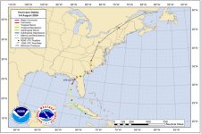 Hurricane Debby Track