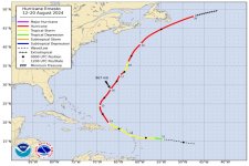 Hurricane Ernesto Track