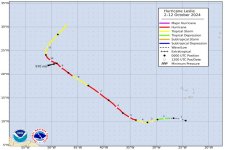 Hurricane Leslie Track