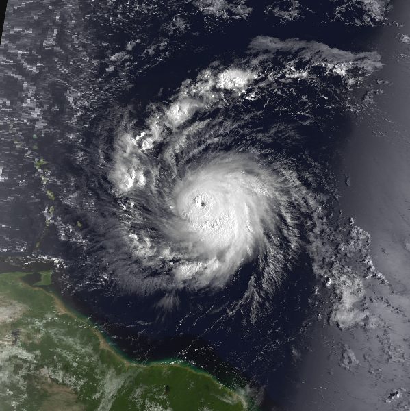 hurricane hugo satellite
