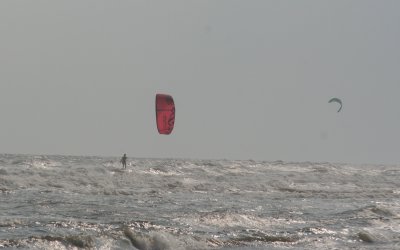 Windy weather, Atlantic Beach, N.C. photo Rich Johnson